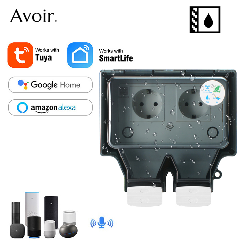 Outdoor Power Inlet Box - Savortuya-電気壁コンセント,防水,wifiとEU規格,防雨