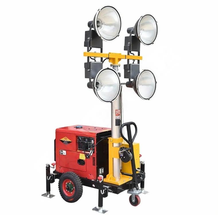Outdoor Power Generator - 高品質ポータブルモバイル発電式移動照明塔（屋外夜間照明用）