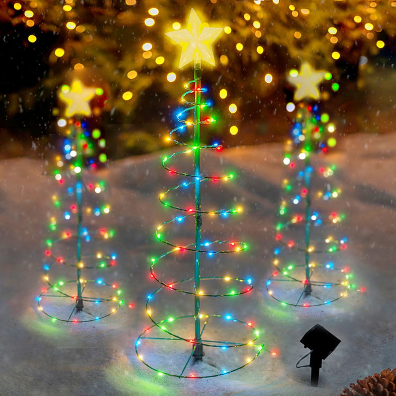 Outdoor Power For Christmas Lights - 1 個屋外防水ソーラー Led クリスマスツリー装飾太陽光発電ストリングライト新年飾り庭の装飾