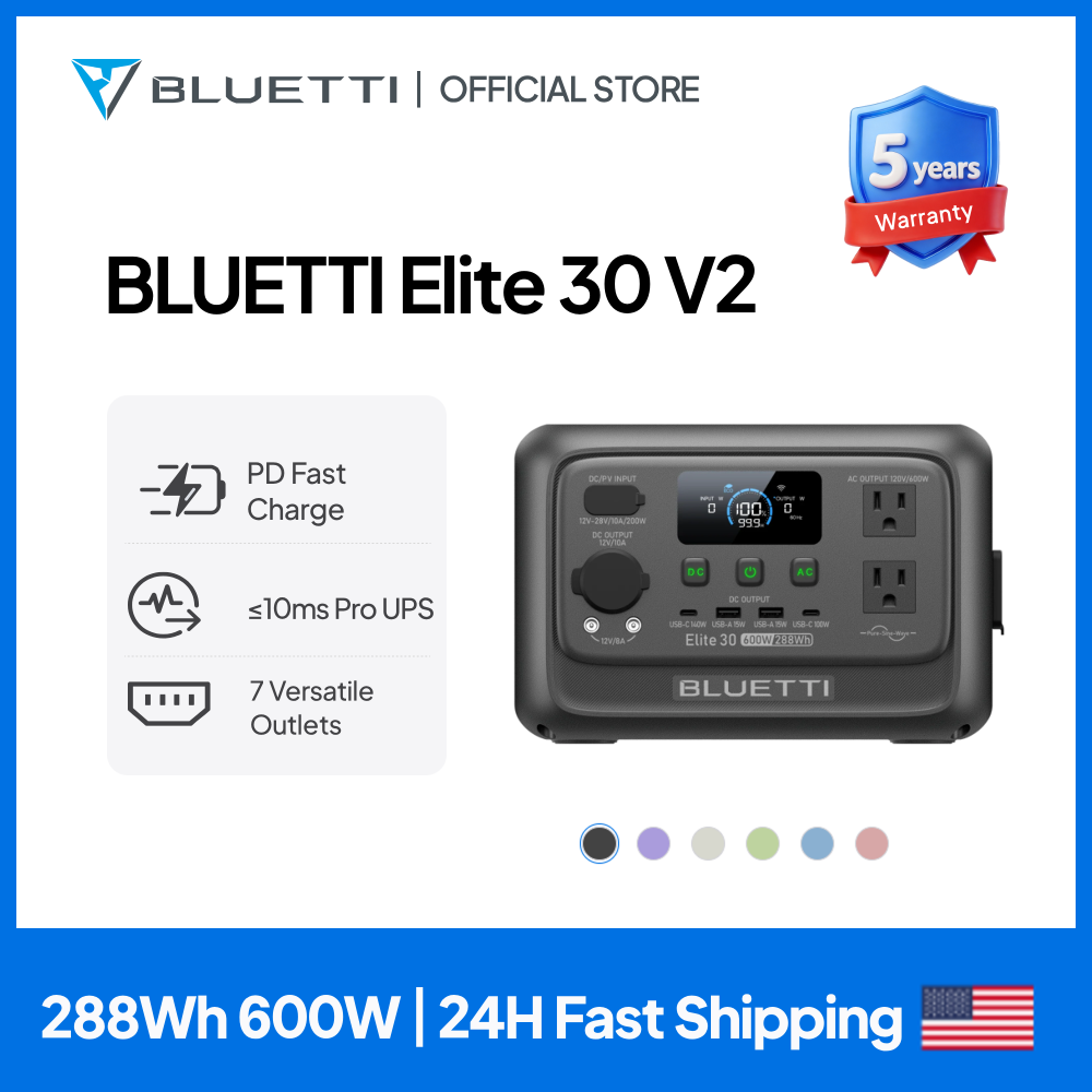 Outdoor Power Generator - 【リニューアル】BLUETTI Elite 30 V2 ポータブル電源 288Wh