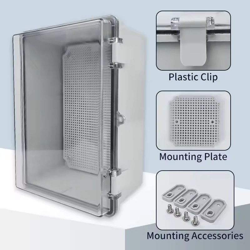 Outdoor Power Supply Box - IP66電気プラスチックエンクロージャーABS電源ジャンクションボックス屋外防水配電ボックス電気機器プロジェクト用