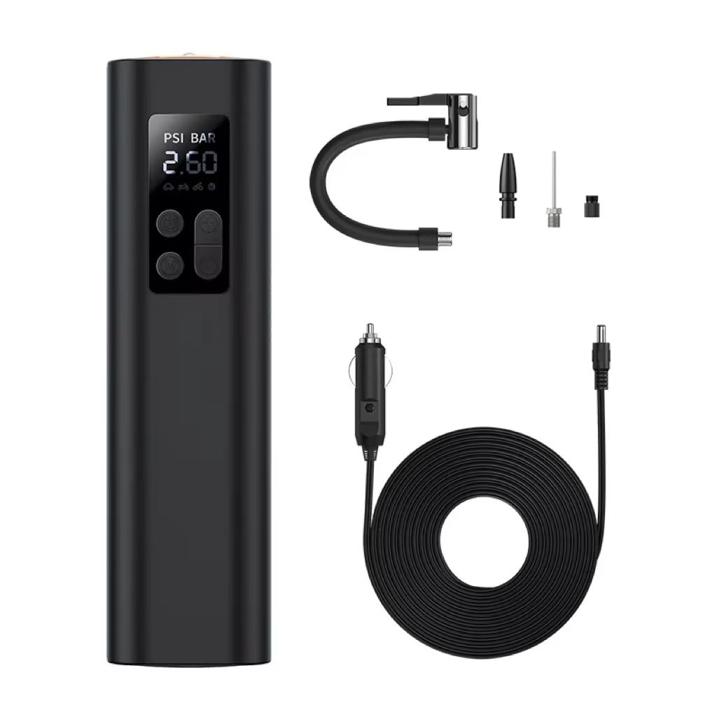 Air Compressor Portable - ミニポータブルABSプラスチック製ワイヤレスデジタルタイヤインフレーターポンプ車用エアコンプレッサータイヤ空気圧モニター