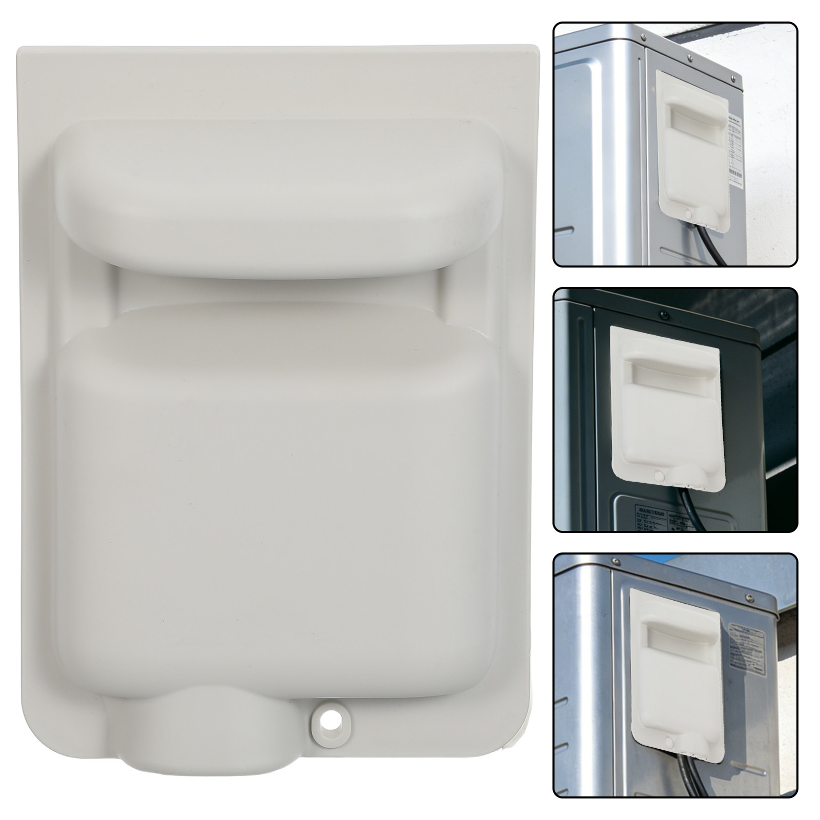 Outdoor Power Line Cover - エアコン室外配線カバー、ACコンデンサーユニット用耐候性プラスチックシールド、電気ラインおよび電源コード保護