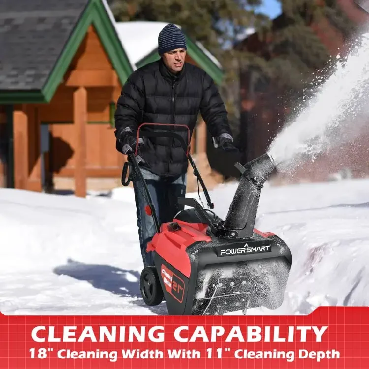 Snow Blower Single - 米国倉庫 PowerSmart ガス除雪機 21インチ 212cc シングルステージ
