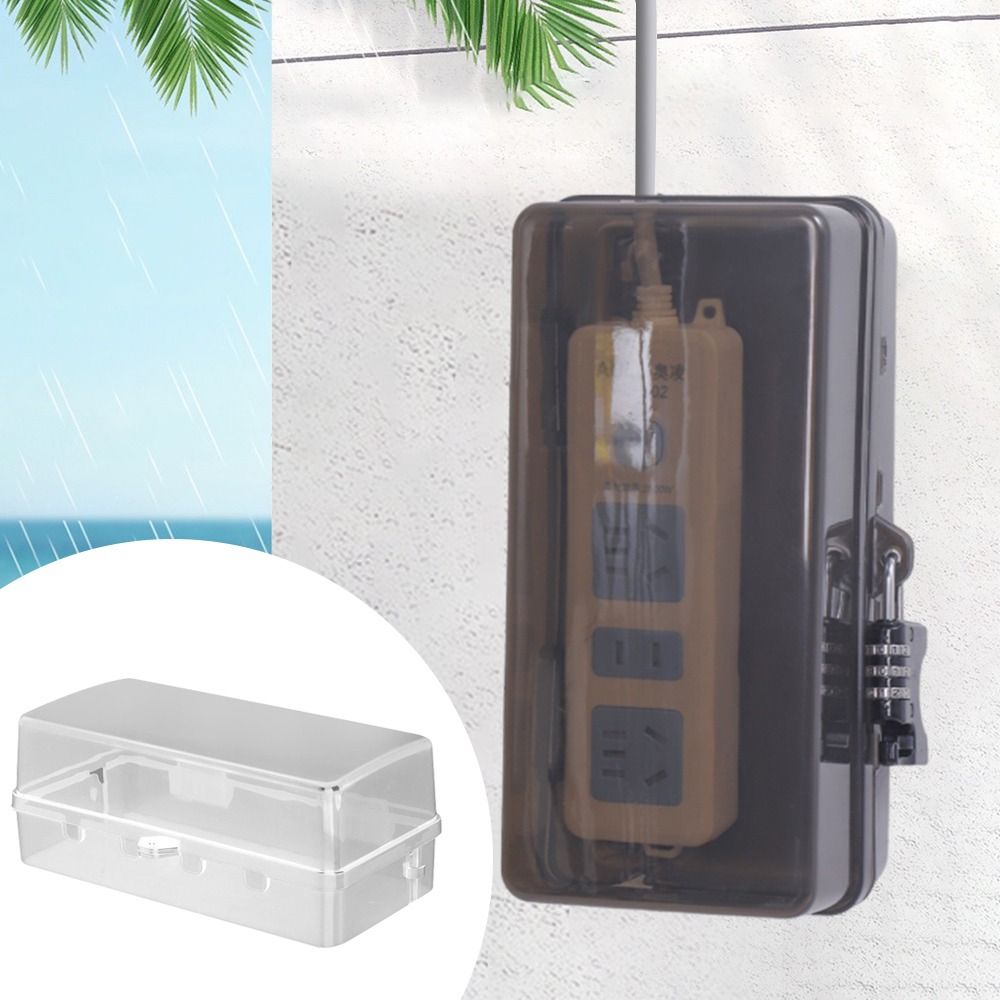 Outdoor Power Strip - ポータブルプラスチックプラグボックス盗難防止防水ケーブル管理ボックス耐候性保護コンセント電源タップ収納ボックス屋外用