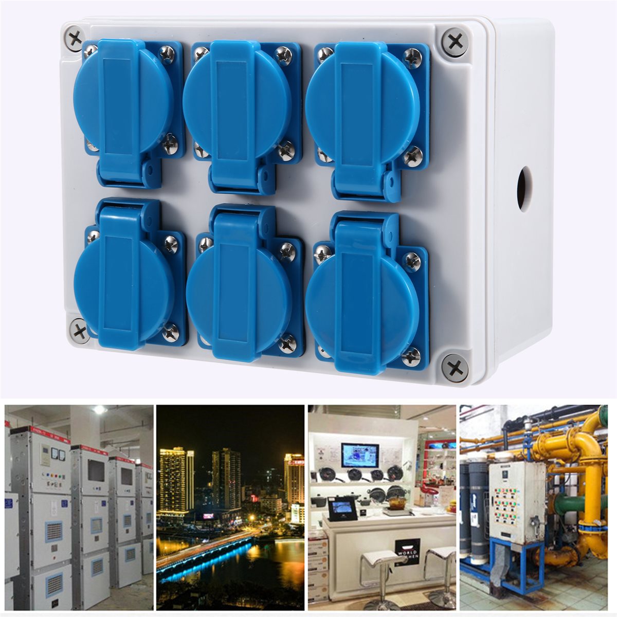 Outdoor Power Distributors - DT81 屋外電源供給装置 建設用電力分配器 16A 電源ソケット 防水・防塵