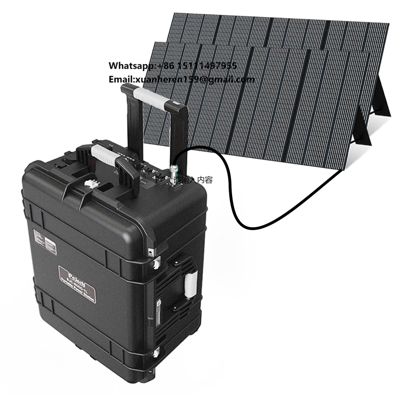 Outdoor Power Generator - ポータブルLiFePO4電動ソーラー発電機6000W、ソーラーパネル付き、アウトドアキャンプや緊急時用バックアップ電源
