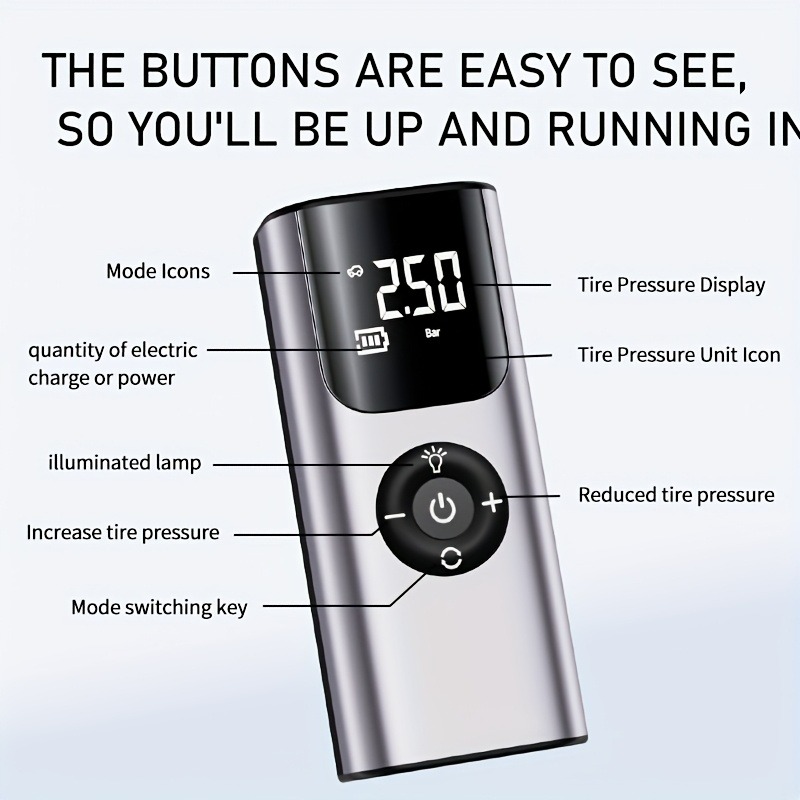 ポータブルカーエアポンプタイヤインフレータ電動エアコンプレッ - Air Compressor Portable のレビューと価格