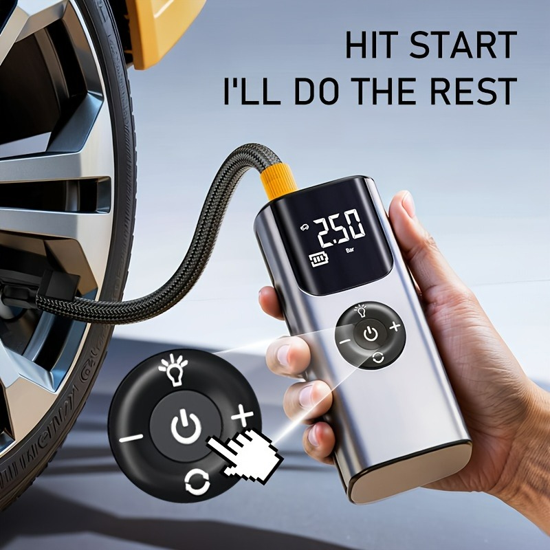ポータブルカーエアポンプタイヤインフレータ電動エアコンプレッ - Air Compressor Portable のレビューと価格