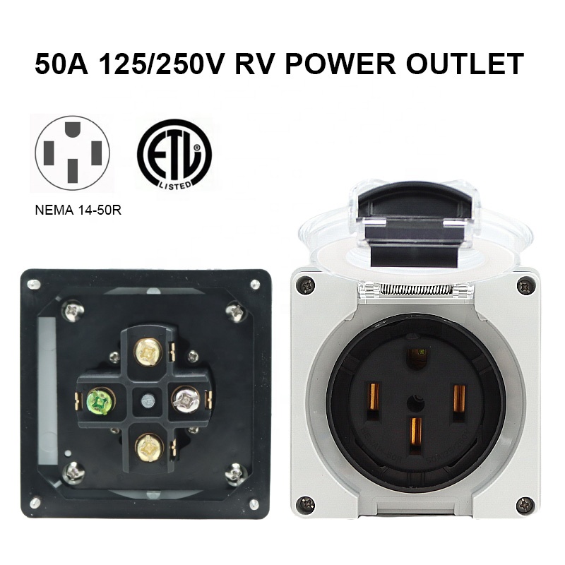50アンペア発電機RV電源インレットボックスプラスチック防水 - Power Switch Outdoor のレビューと価格