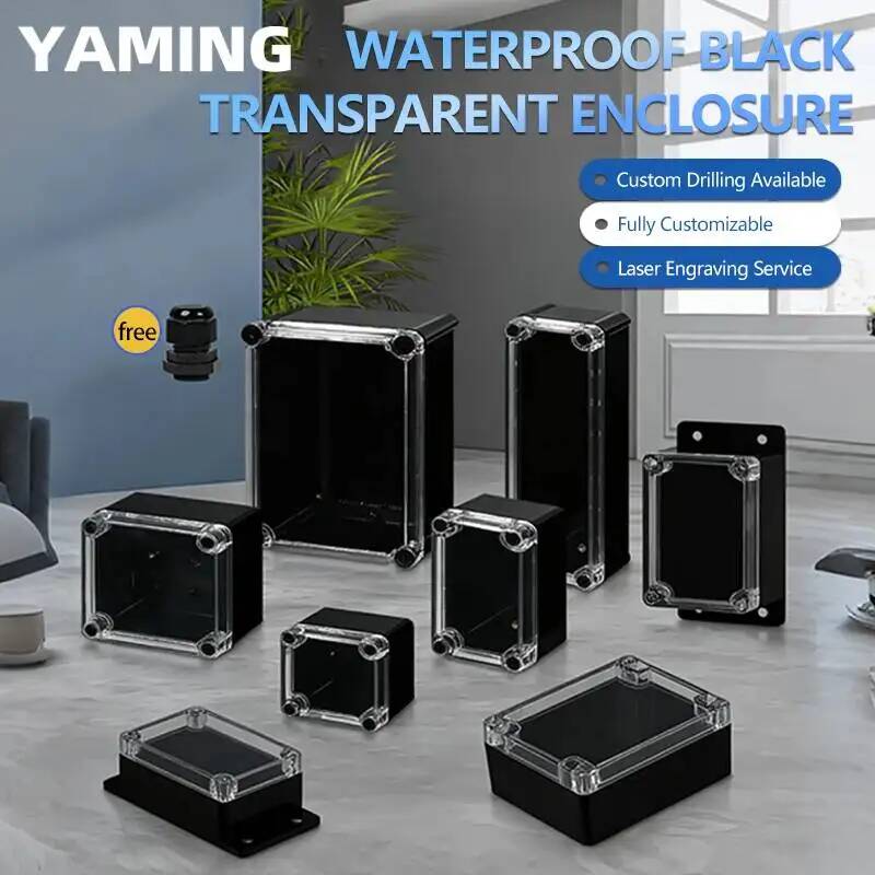 2 個透明カバー防水ジャンクションボックス黒プラスチック端子 - Outdoor Power Supply Box のレビューと価格