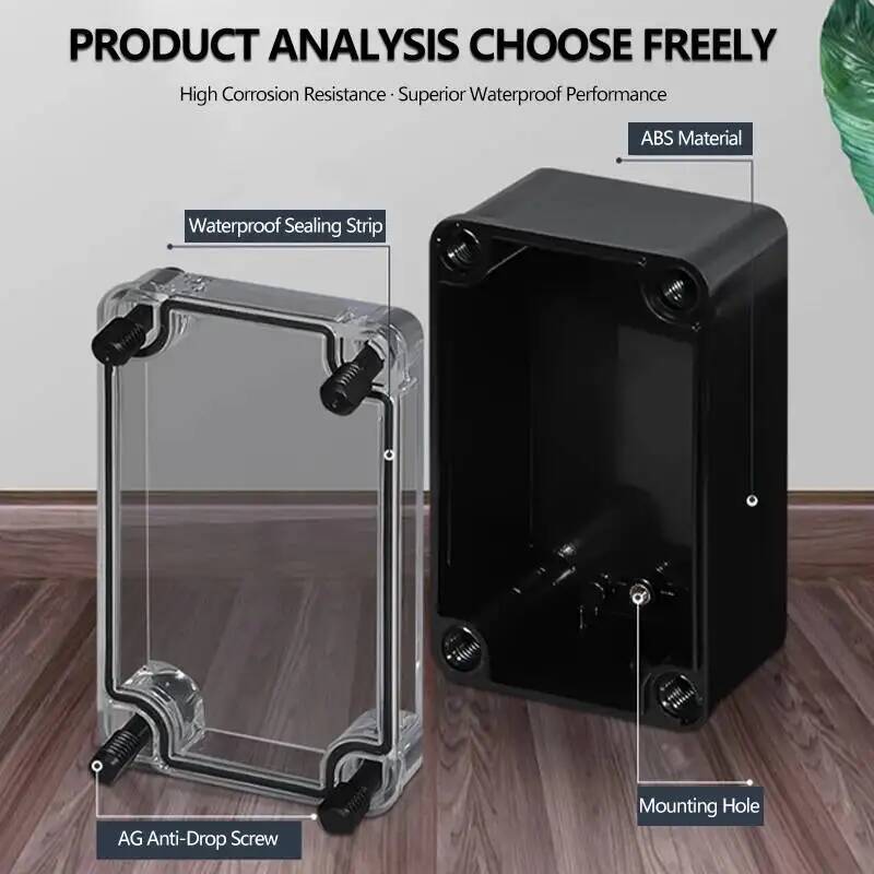 2 個透明カバー防水ジャンクションボックス黒プラスチック端子 - Outdoor Power Supply Box のレビューと価格