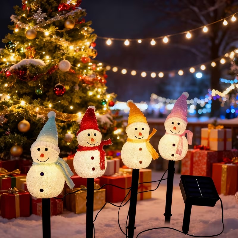 1-4 個のクリスマスソーラーパワースノーマンライト屋外廊下 - Outdoor Power For Christmas Lights のレビューと価格
