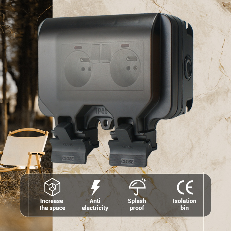 Savir-防水デュアルソケット、防塵電気出力、家庭用ガーデ - Outdoor Power Inlet Box のレビューと価格