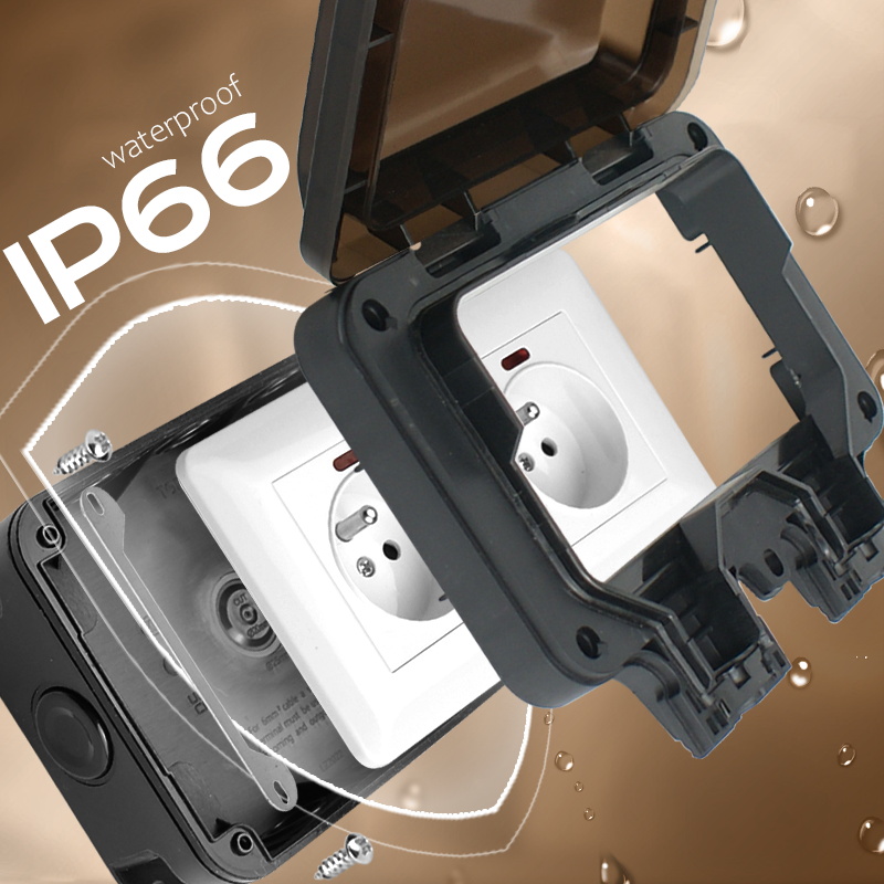 Savir-防水デュアルソケット、防塵電気出力、家庭用ガーデ - Outdoor Power Inlet Box のレビューと価格