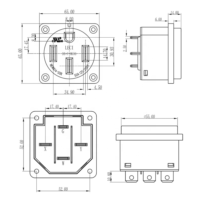 NEMA 14-50Rレセプタクル 50アンペア RV電源イ - Outdoor Power Inlet Box のレビューと価格