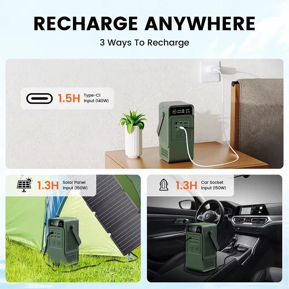 60000mAh 200W 192Wh キャンプ発電所電源銀 - Outdoor Power Generator のレビューと価格