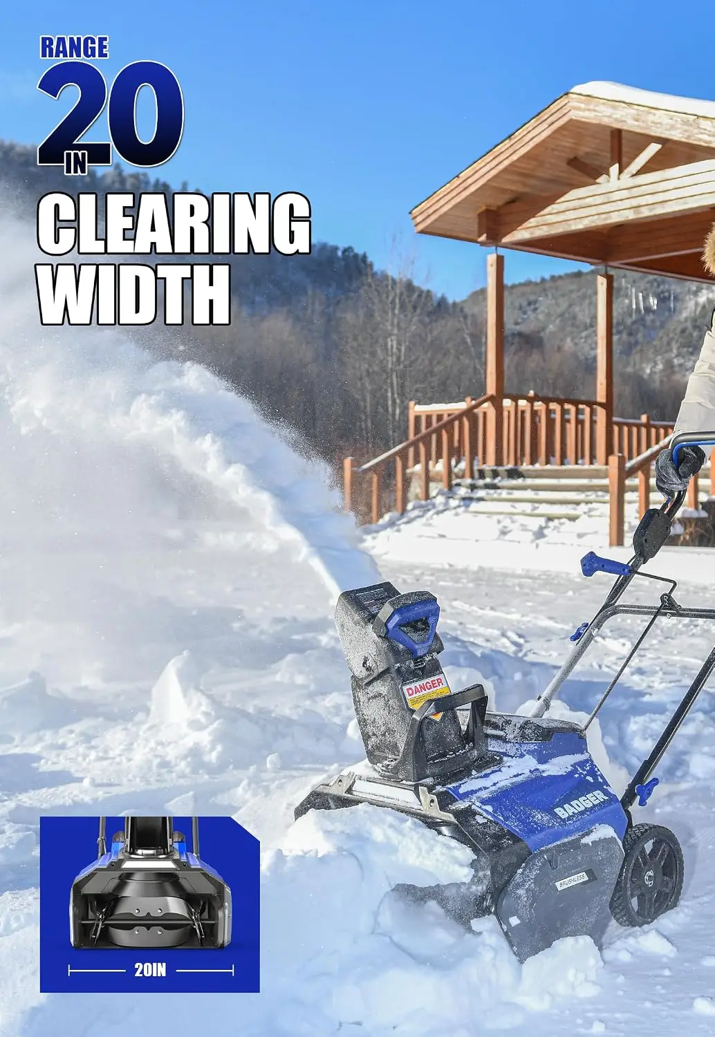 ベストセラーのコードレススノーブロワー 40V 20インチ  - Snow Blower Single のレビューと価格
