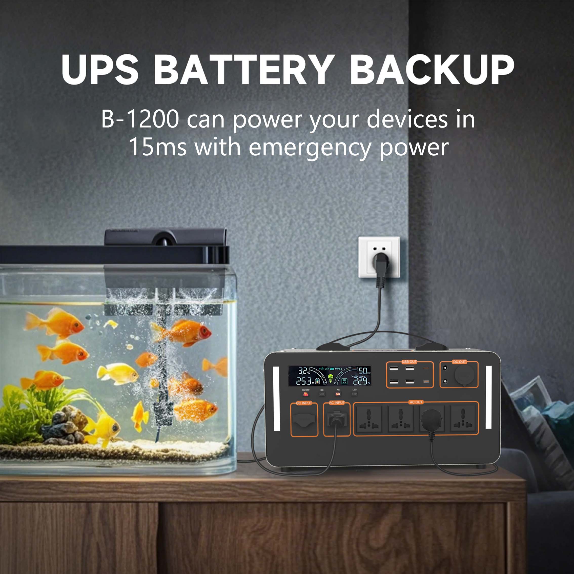 1500Wソーラーポータブル電源 102400mAh LiF - Outdoor Uninterruptible Power Supply のレビューと価格