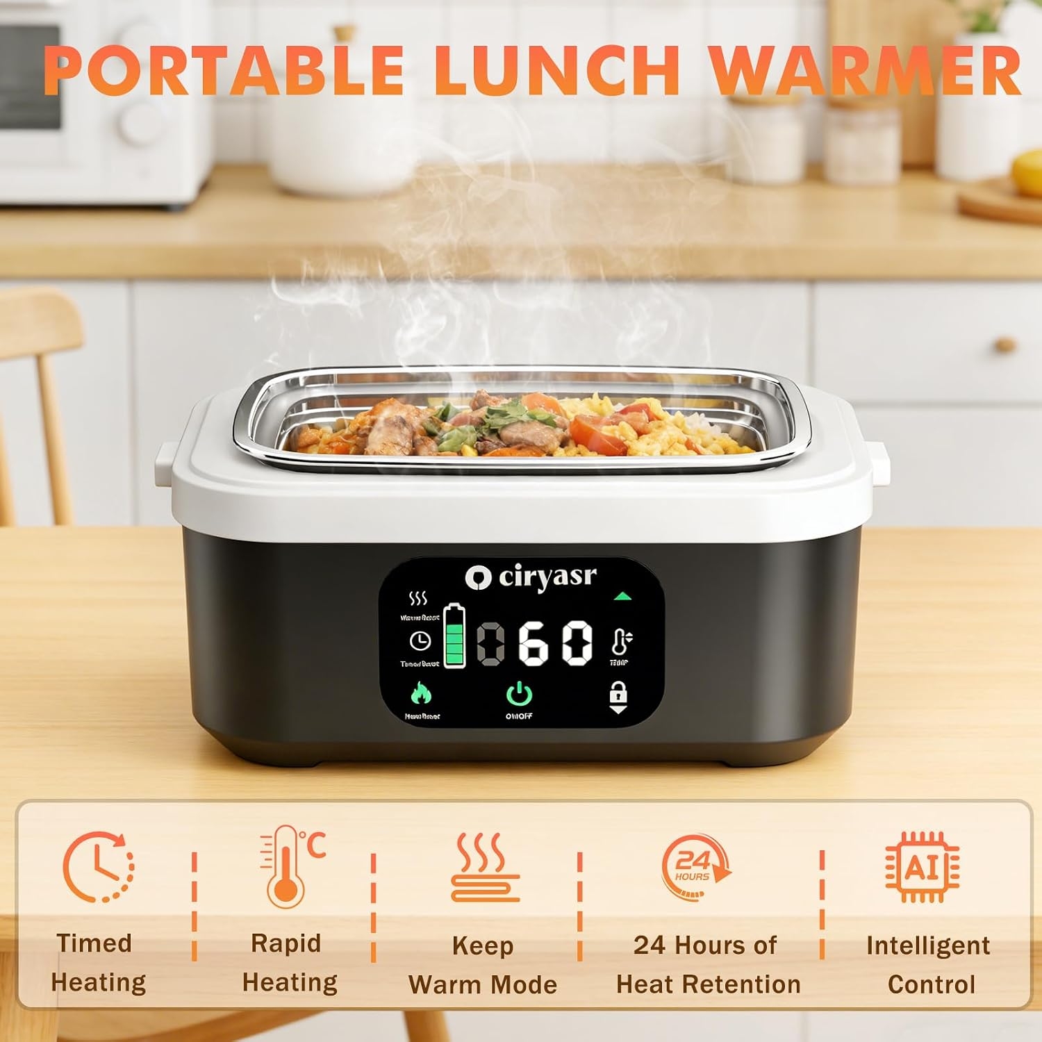 強力な電気ランチボックス、1.35L 20000mAhバッテ - Outdoor Power Supply Box のレビューと価格