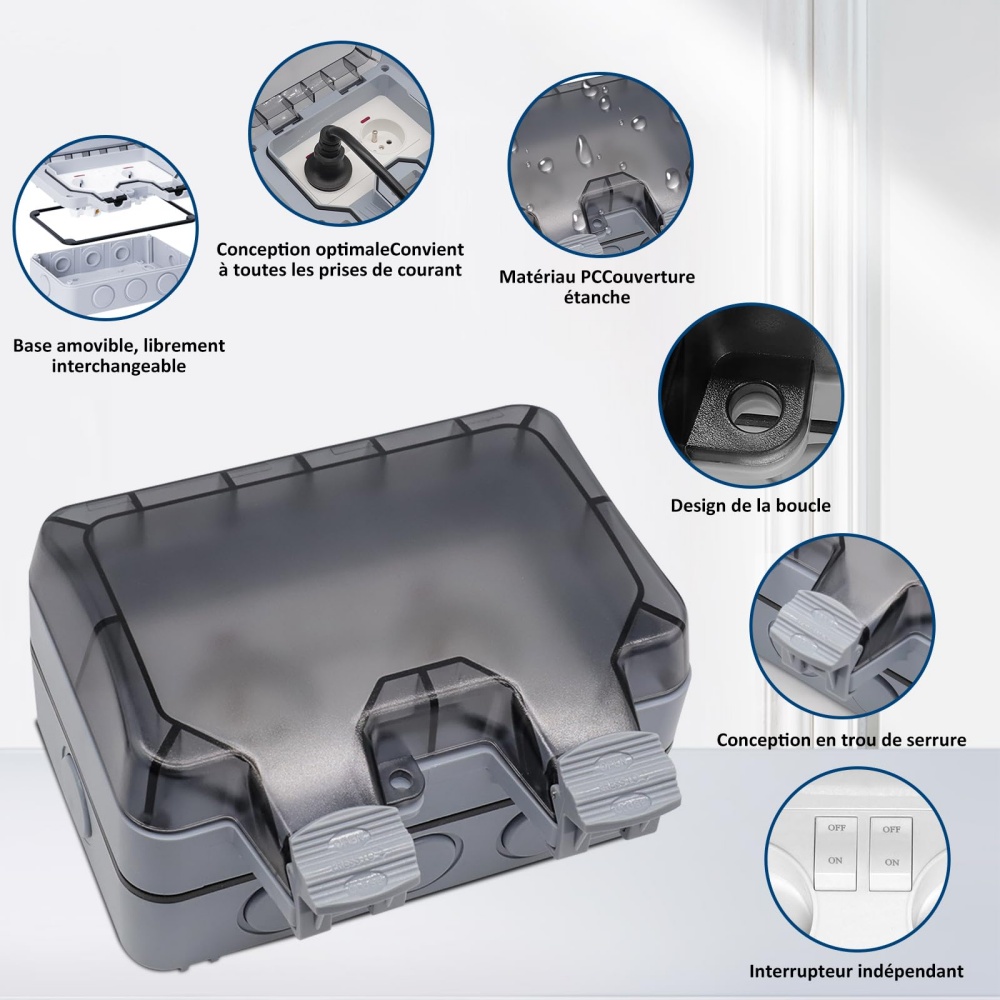 EIOMR フランス IP66 耐候性屋外コンセント、USB - Outdoor Power Outlet Extension のレビューと価格