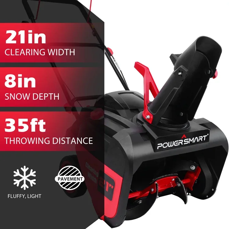 米国倉庫 PowerSmart ガス除雪機 21インチ 21 - Snow Blower Single のレビューと価格