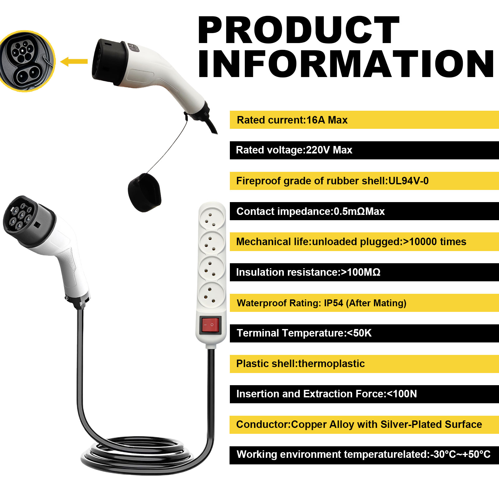 タイプ2 V2L放電アダプター イスラエルソケット EVから - Outdoor Power Outlet Extension のレビューと価格