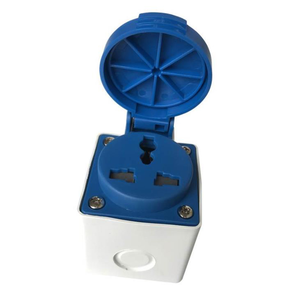 ブルーIP54 10A/16A 220V多機能産業用電気AC - Outdoor Power Inlet Box のレビューと価格
