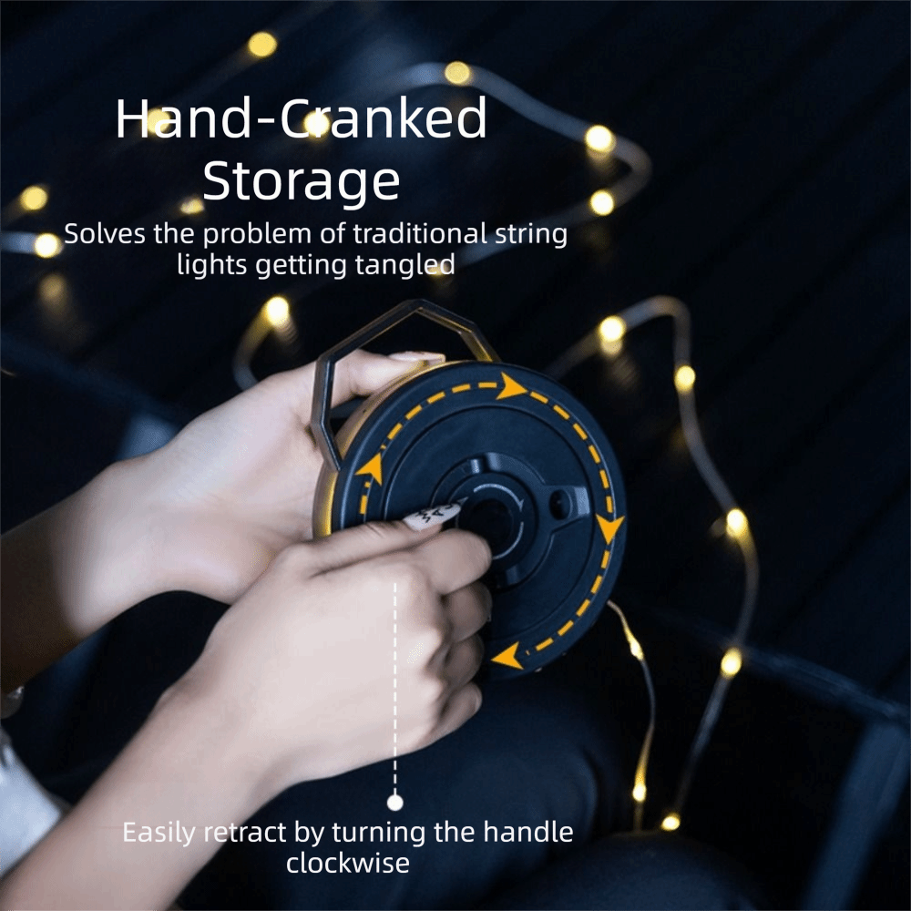 LEDライト テントライト ライトストリング 手回し式電源  - Outdoor Power Strip のレビューと価格