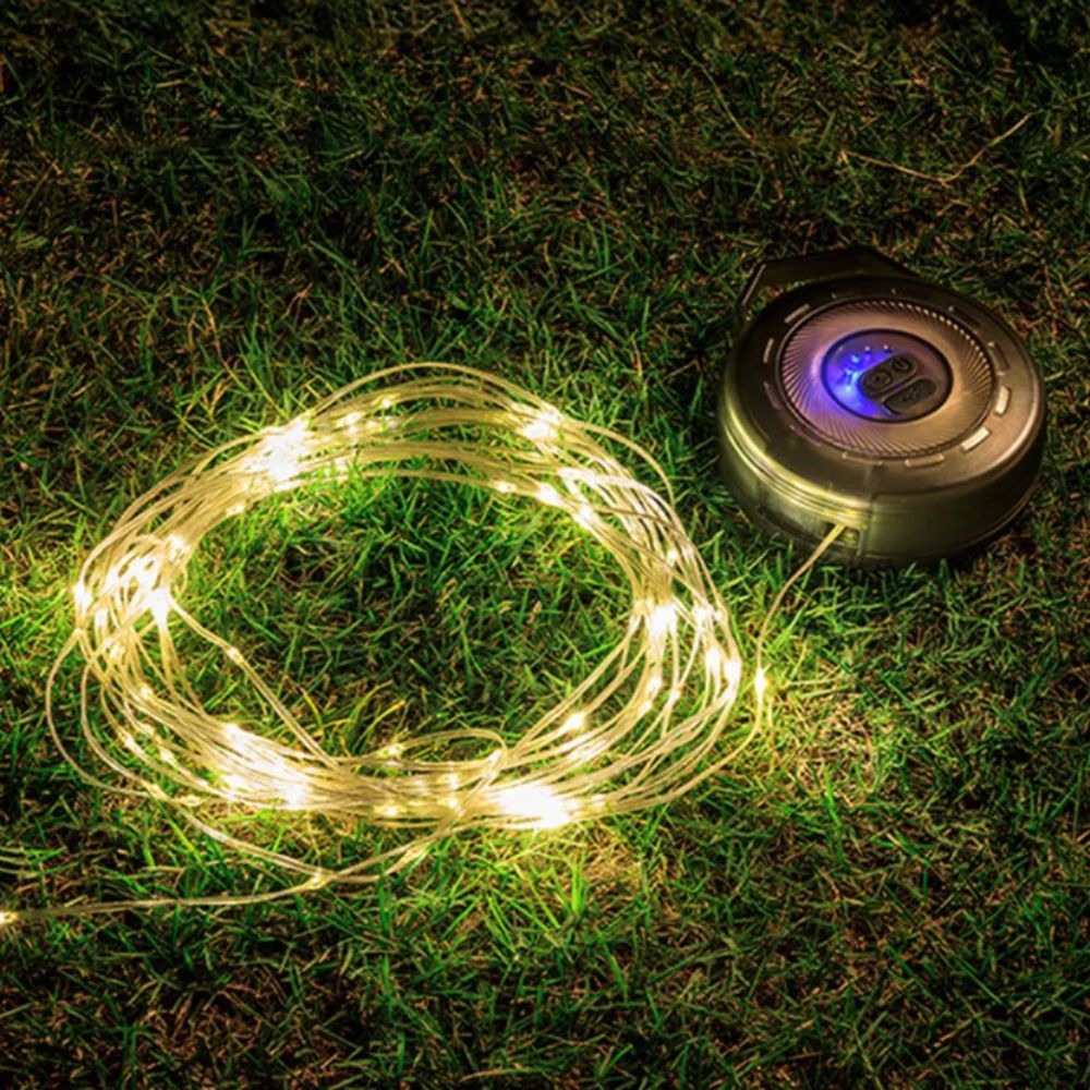 LEDライト テントライト ライトストリング 手回し式電源  - Outdoor Power Strip のレビューと価格