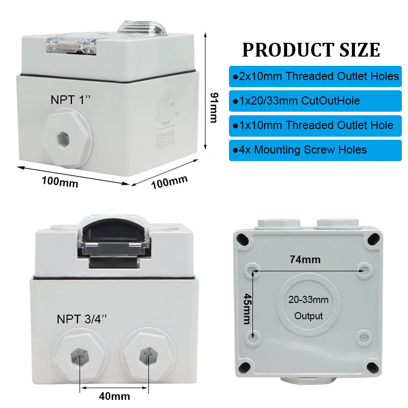 125/250V 20A 発電機 RV 電源インレットボック - Outdoor Power Inlet Box のレビューと価格
