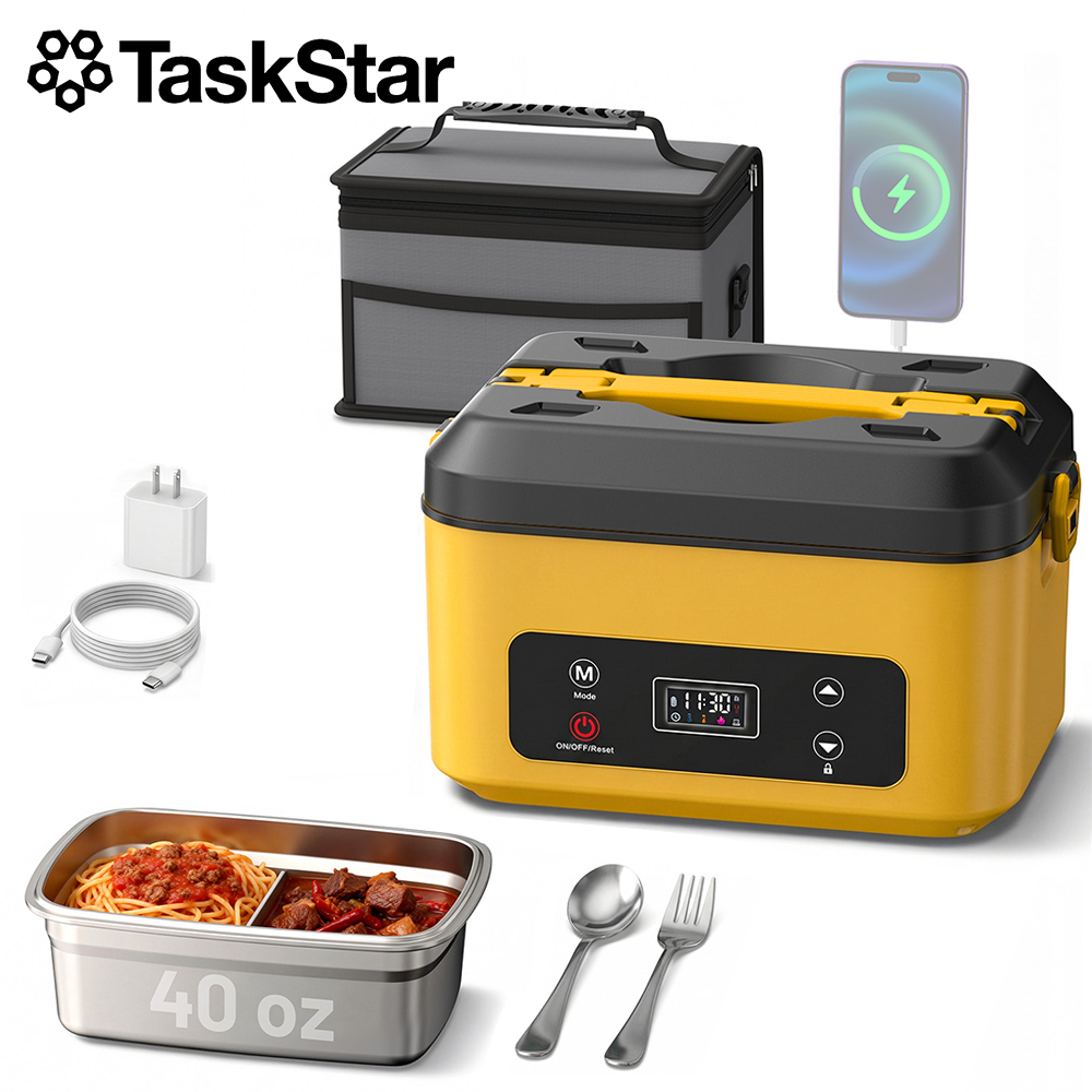 タスクスター ポータブル加熱ランチボックス 40オンス コー - Outdoor Power Supply Box のレビューと価格