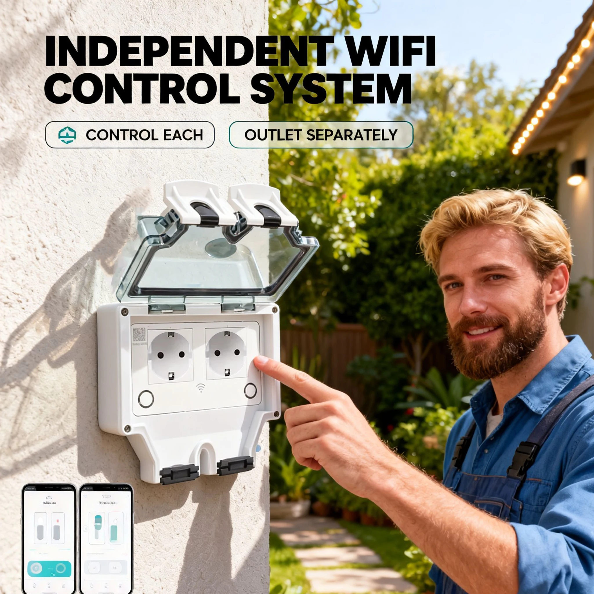 Tuya防水電気壁コンセントEU FR KR IL IP66 - Outdoor Power Inlet Box のレビューと価格