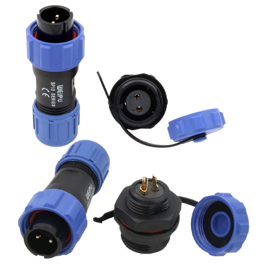 SP13 2ピン航空防水コネクタ - オスプラグ&メスソケッ - Outdoor Power Outlet Extension のレビューと価格