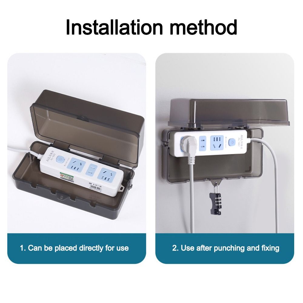 ポータブルプラスチックプラグボックス盗難防止防水ケーブル管理 - Outdoor Power Strip のレビューと価格
