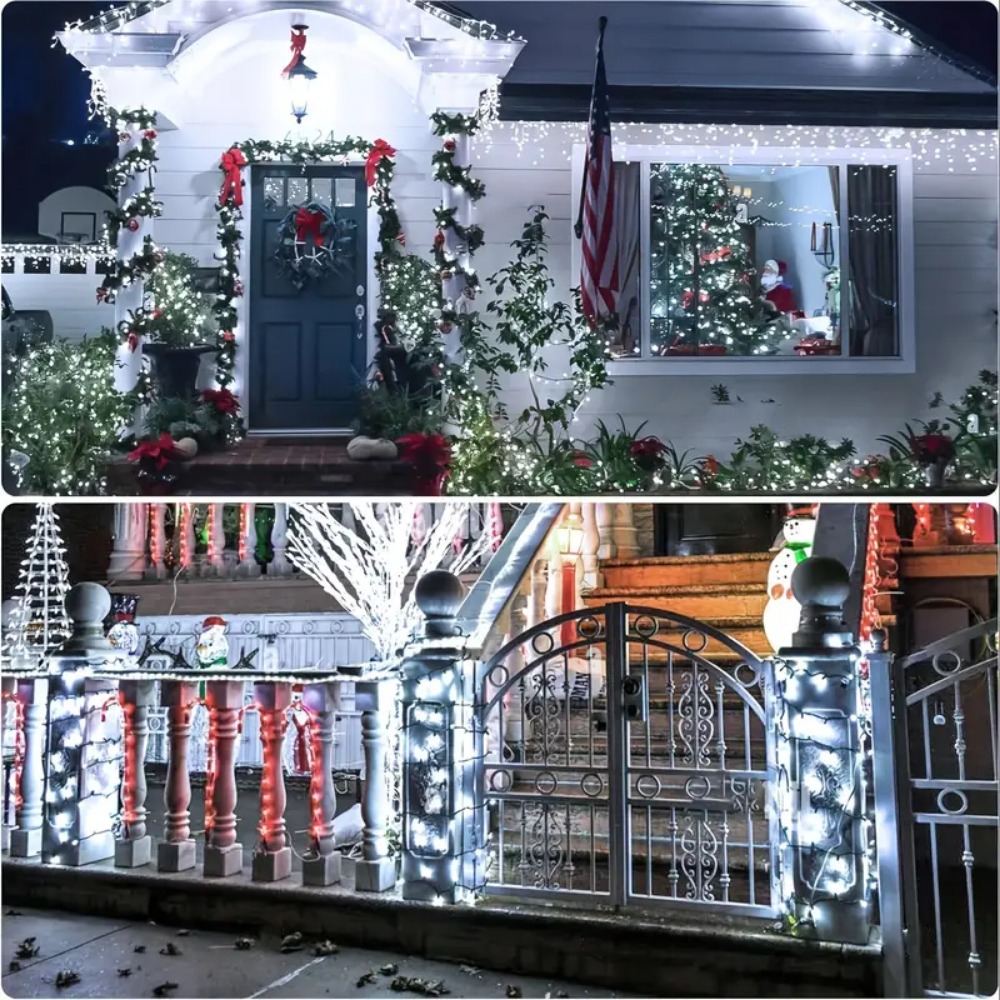100 LEDストリングライト,ソーラーパワー,8モード,防 - Outdoor Power For Christmas Lights のレビューと価格