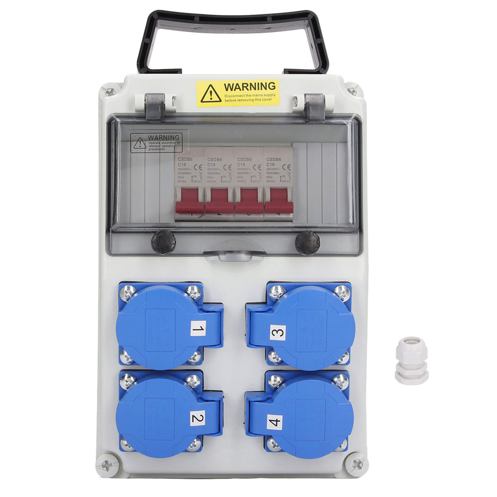 屋外用ハンドヘルド防水電源分配器、サーキットブレーカー付き、 - Outdoor Power Distributors のレビューと価格