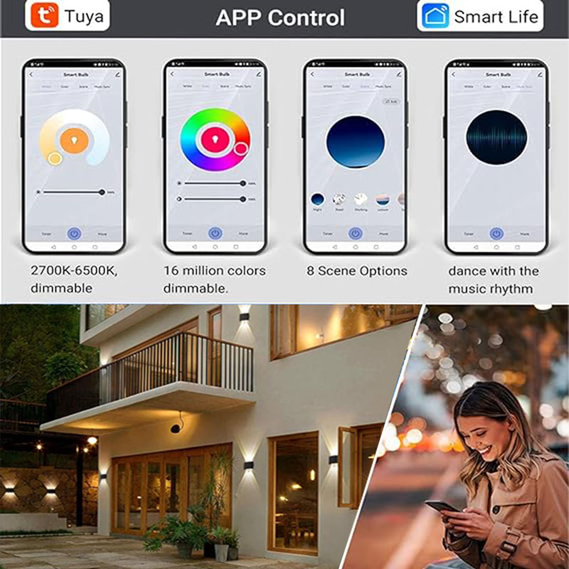Tuya スマートアップダウン屋外ウォールライト Zigbe - Outdoor Power Point Zigbee のレビューと価格
