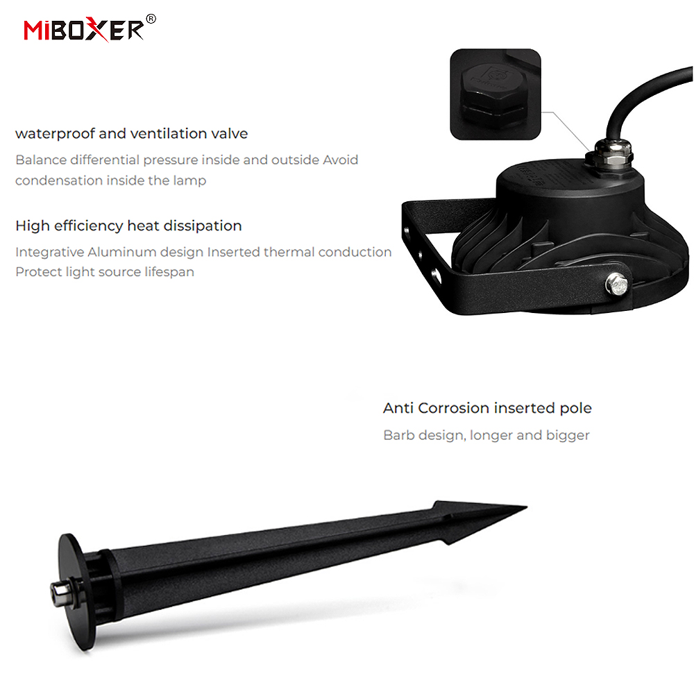 Miboxer-防水LEDガーデンランドスケープランプ,RG - Outdoor Power Point Zigbee のレビューと価格