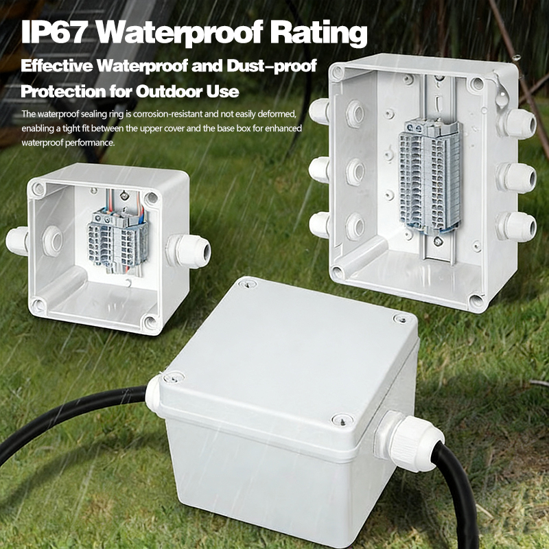 防水ジャンクションボックス、プラグイン端子台付き、多入力多出 - Outdoor Power Inlet Box のレビューと価格