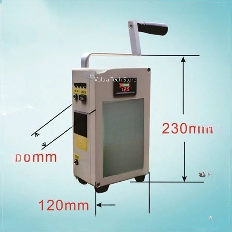 手回し発電機 携帯電話充電宝物 ハイパワー 220V 12V - Outdoor Power Generator のレビューと価格