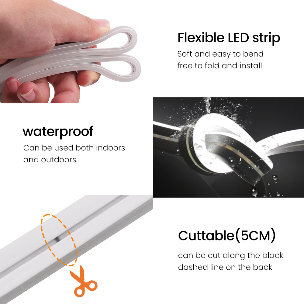 防水LEDフレキシブルネオンストリップライト,2835,フレ - Outdoor Power Strip のレビューと価格